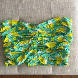 Cute Floral Strapless Top Size Medium New with tags